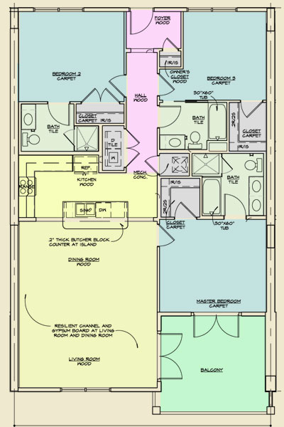 Redfish Village Unit C Floor Plans